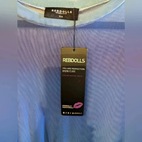 NWT Rebdolls mesh bodycon maxi dress 3X - Picture 2 of 7